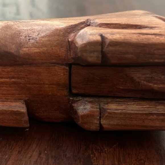 Vintage Hand Carved Wooden Trojan Horse - Picture 7 of 8